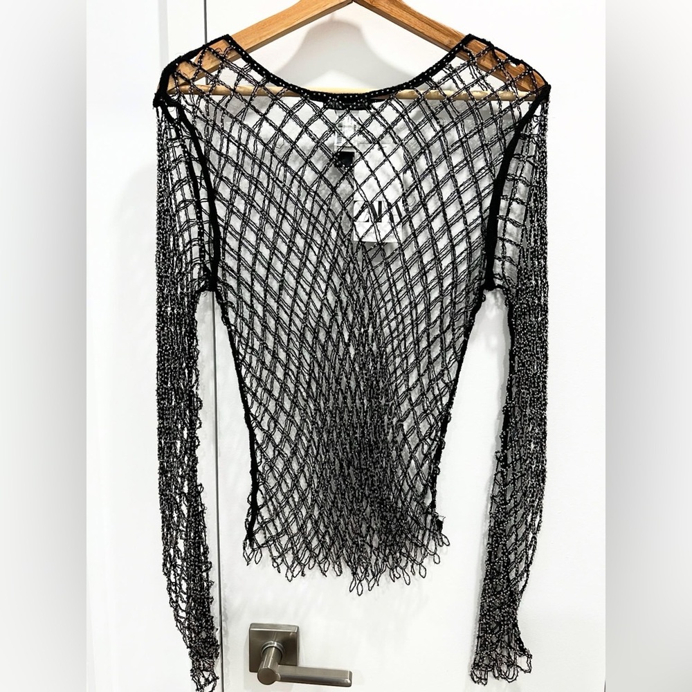 ❌SOLD Zara Mesh Beaded Top NWT - Picture 8 of 16